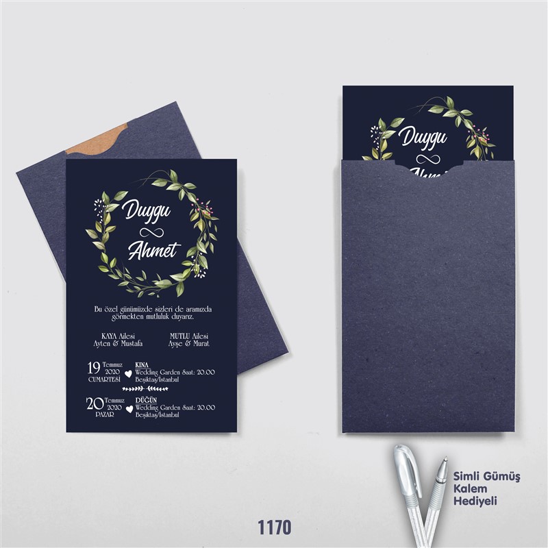 Lacivert Kapalı Zarflı Modeller