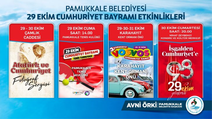 PAMUKKALE’DE 29 EKİM CUMHURİYET BAYRAMI FARKLI YAŞANACAK